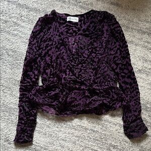 Purple Animal Print Top